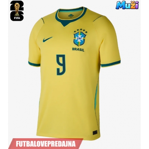 Lacne Muži Futbalové dres Brazília Matheus Cunha #9 MS 2026 Krátky Rukáv - Domáci